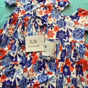 Mila & Rose RWB Floral Dress, Sister Set available